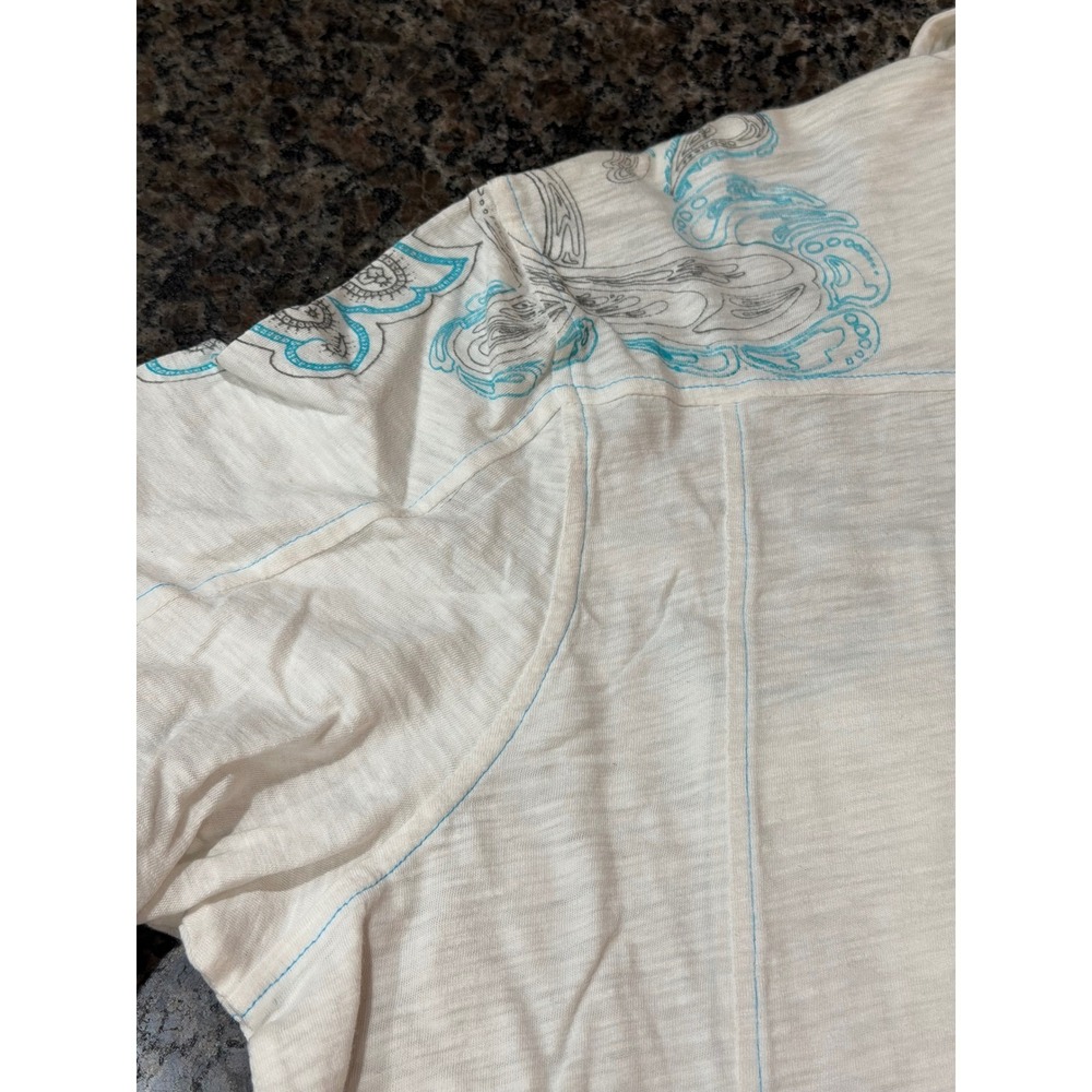 INC International Concepts Mens White Paisley Graphic Slub Polo Shirt XL NWT